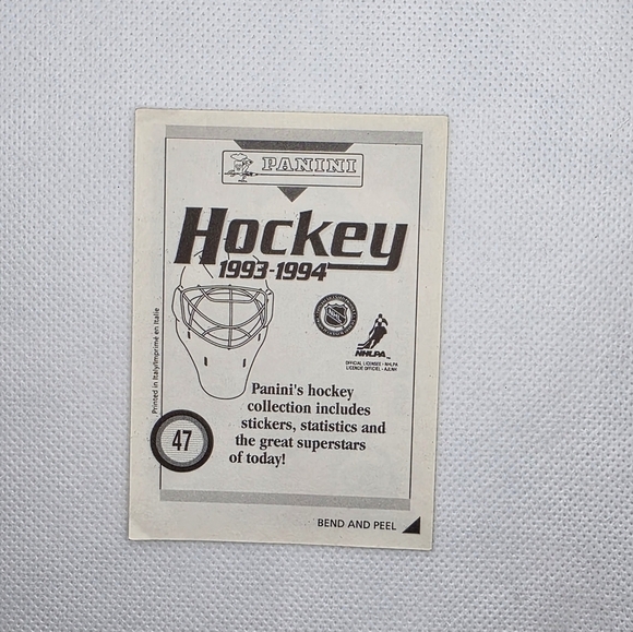 1993-94 Panini Hockey Rod Brind'Amour Philadelphia Flyers #47 Sticker - Picture 3 of 3